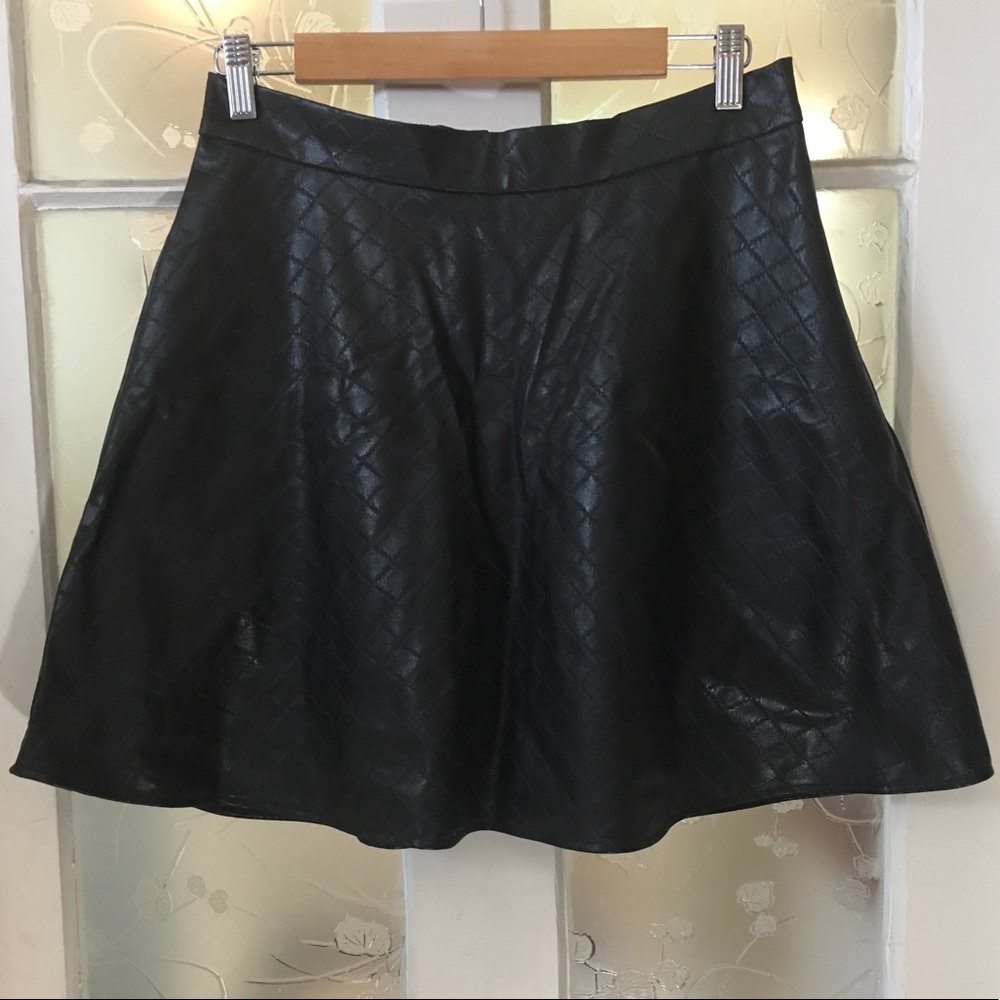 Vegan Pleather Circle Skirt